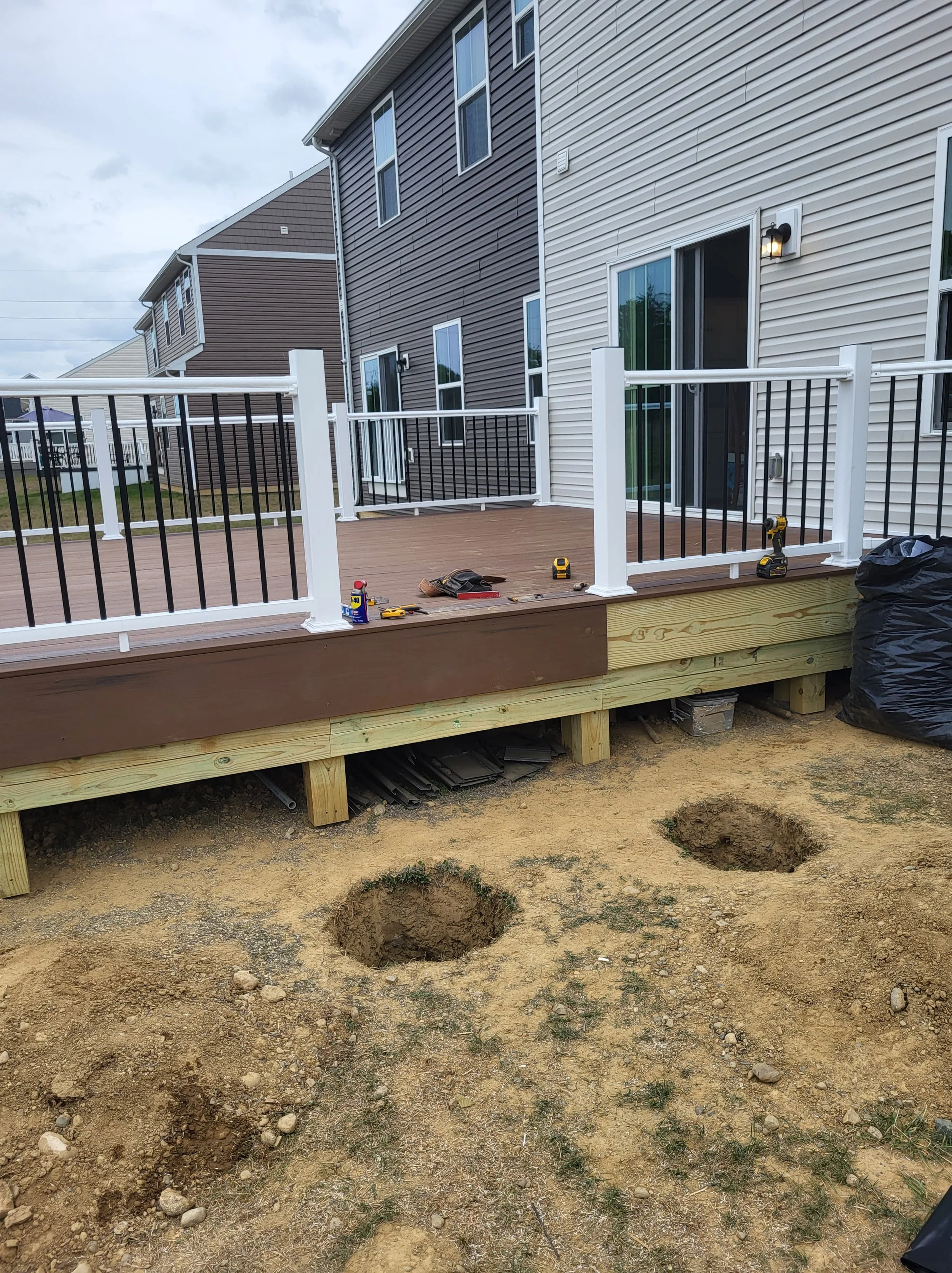 Layout for Support posts to Construct Deck Stairs.