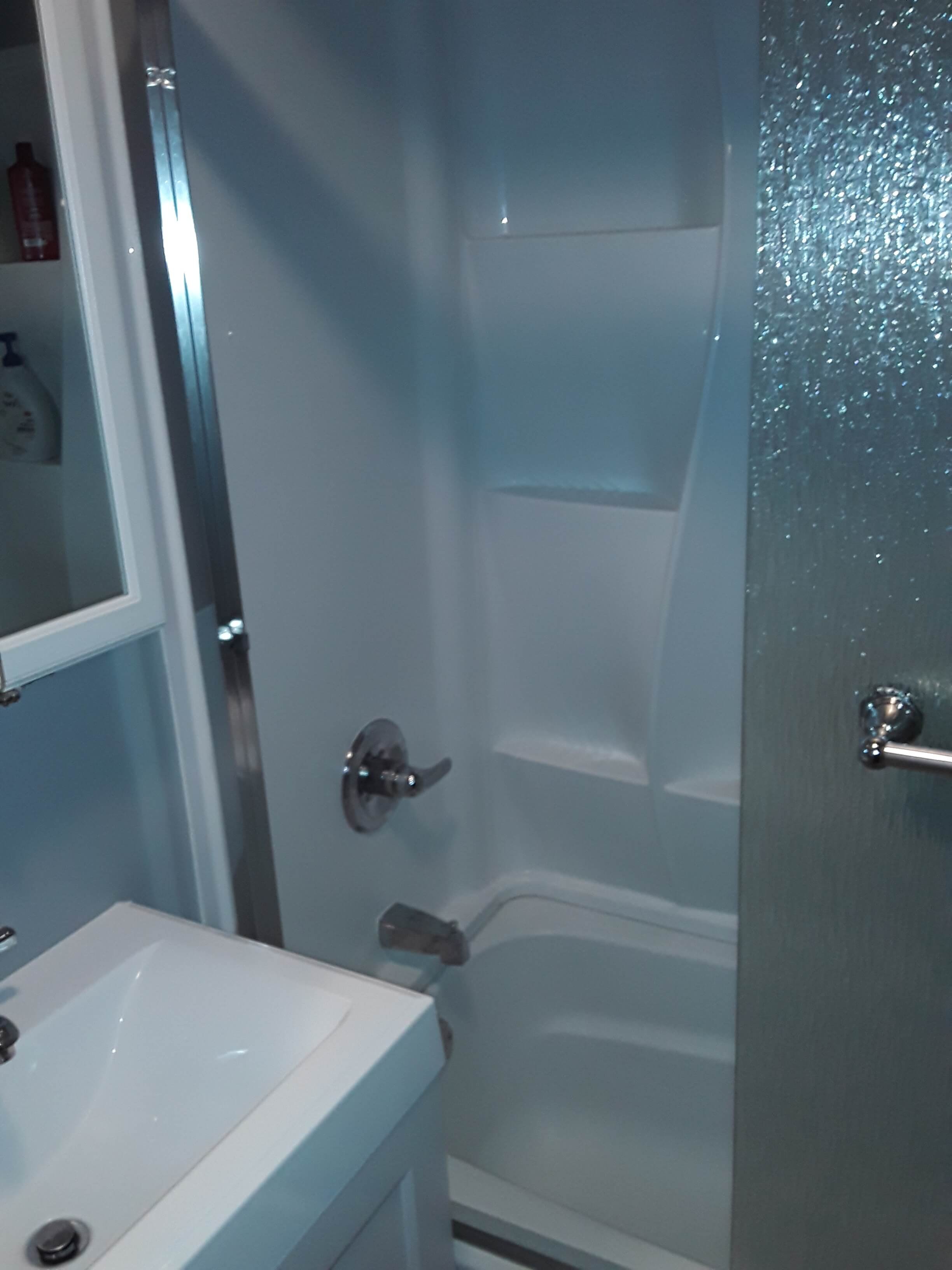 Modern Shower Design with Privacy Glass