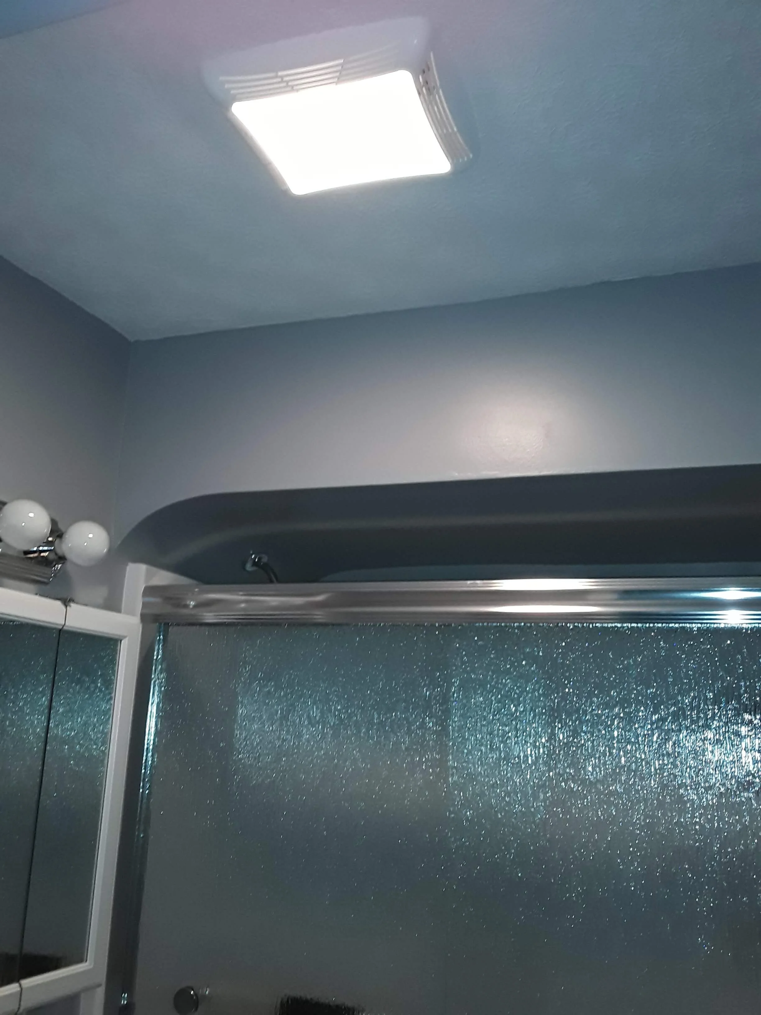 Bathroom Exhaust Fan and Ceiling Refinishing