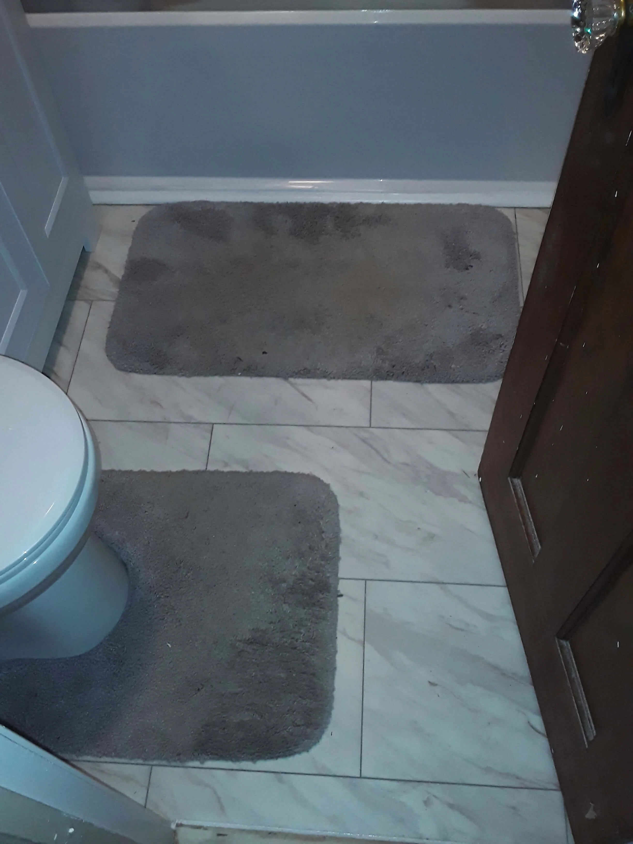 LFT Light-Toned Flooring for Small Bathroom