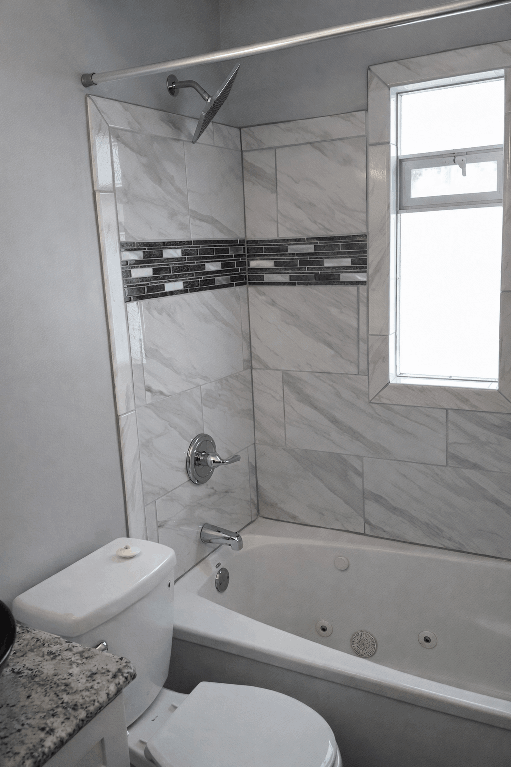 Tiled Tub and Shower with Window