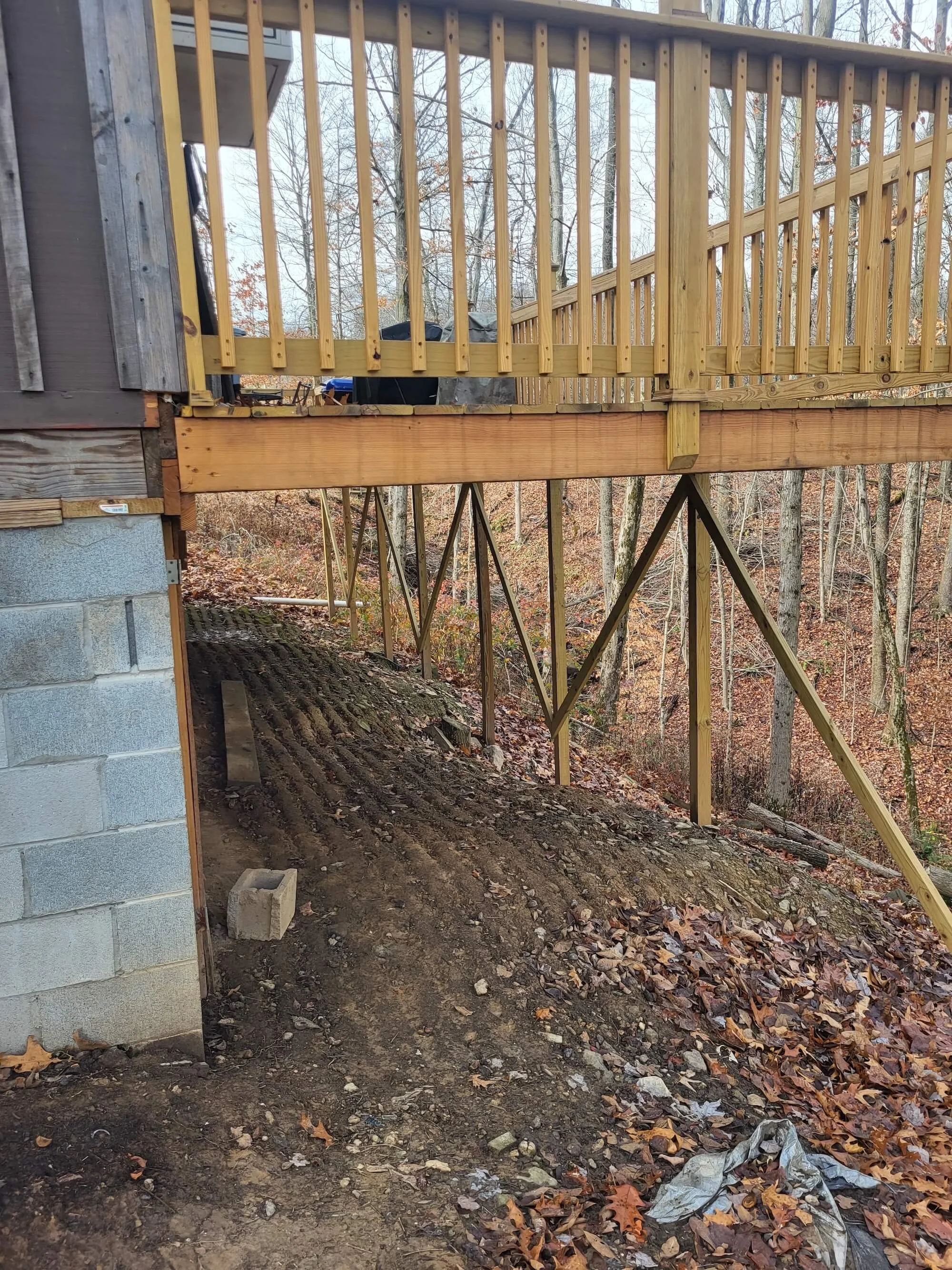 Deck Support Structure Below