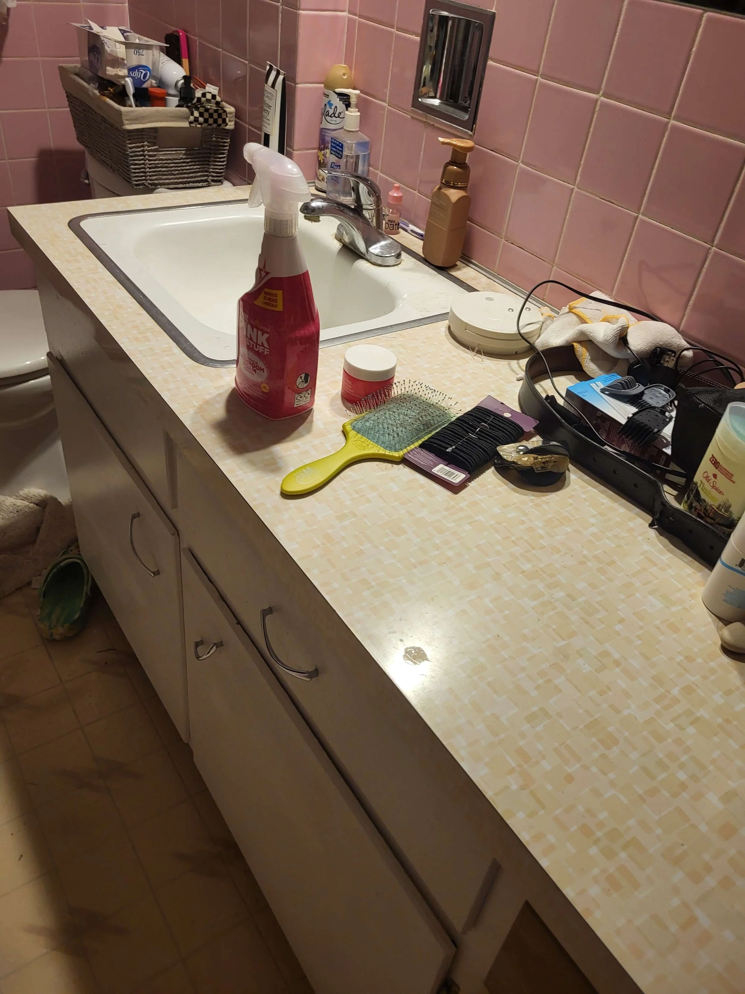 Old vanity before demolition