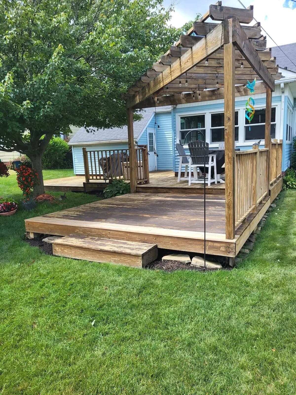 Multi-Level Deck Surface Preparation
