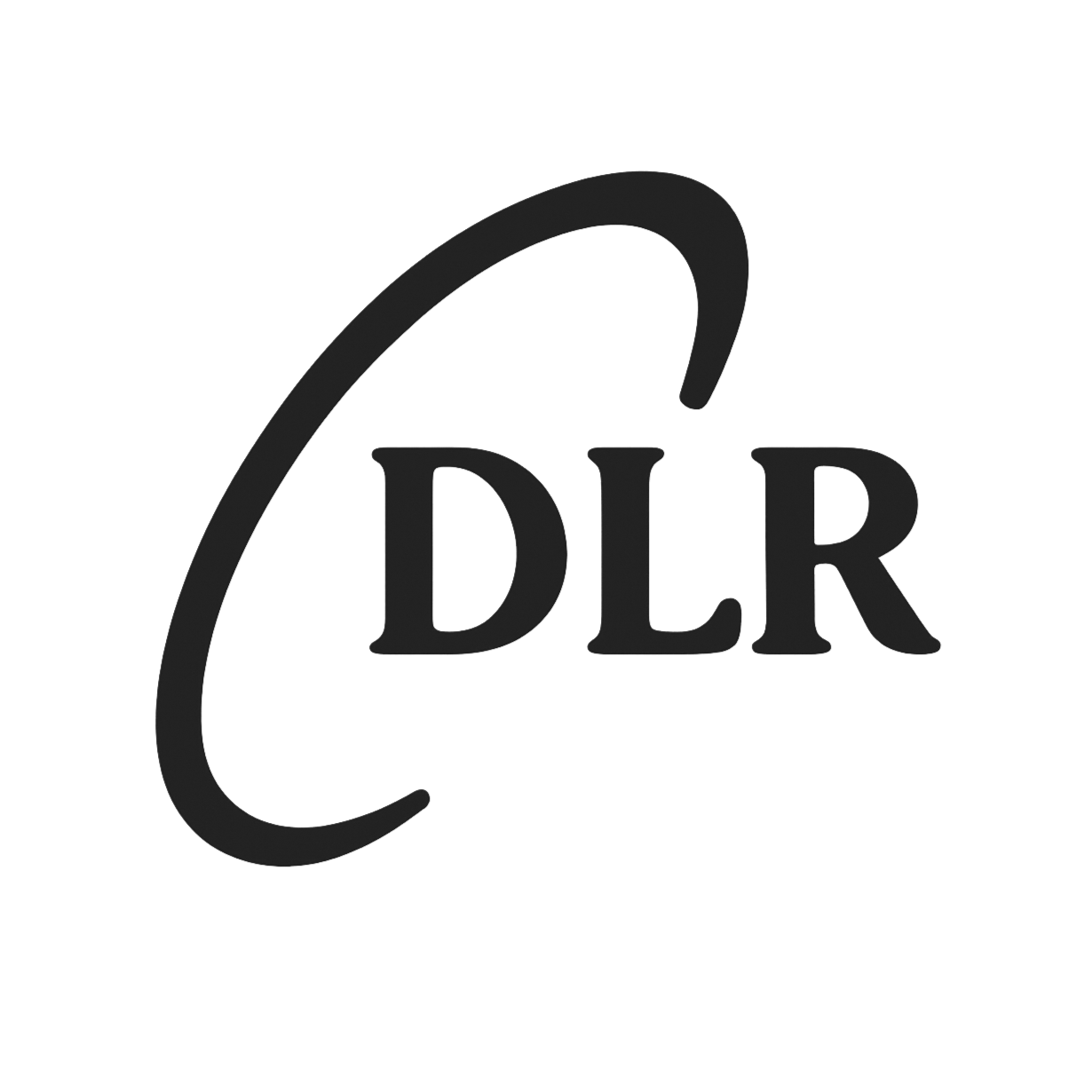 DLR Construction Logo, Compact Format, black lettering with swoosh