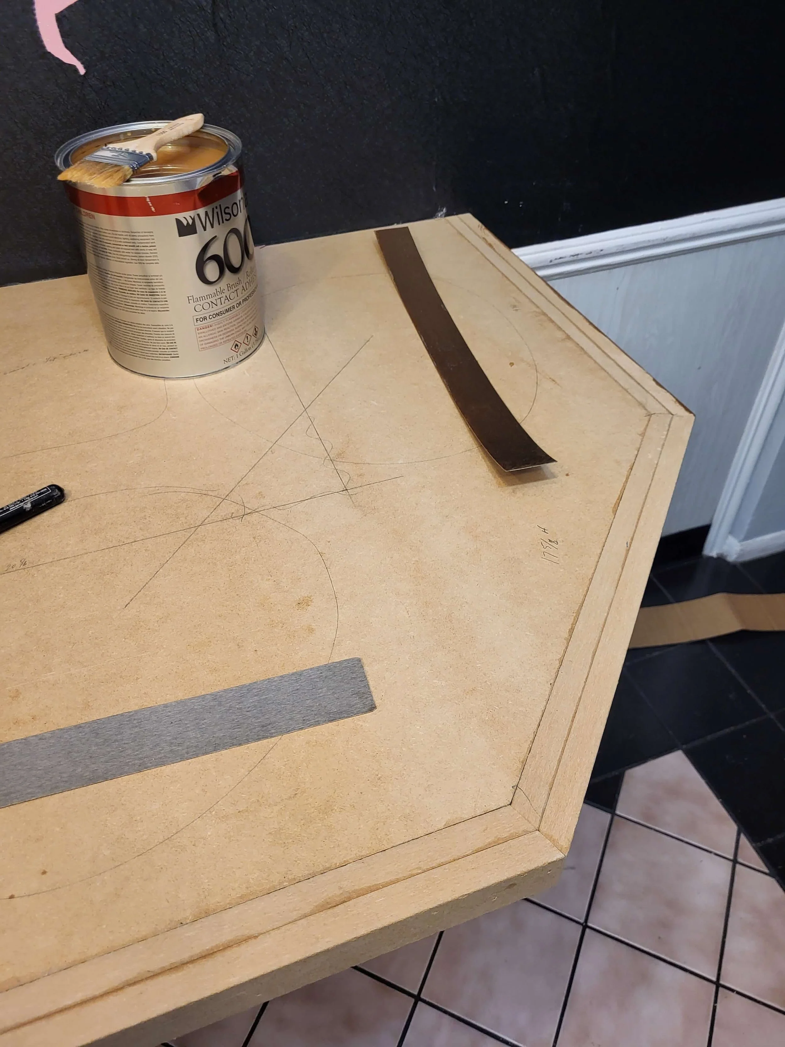 Material staging for countertop fabrication and fitting