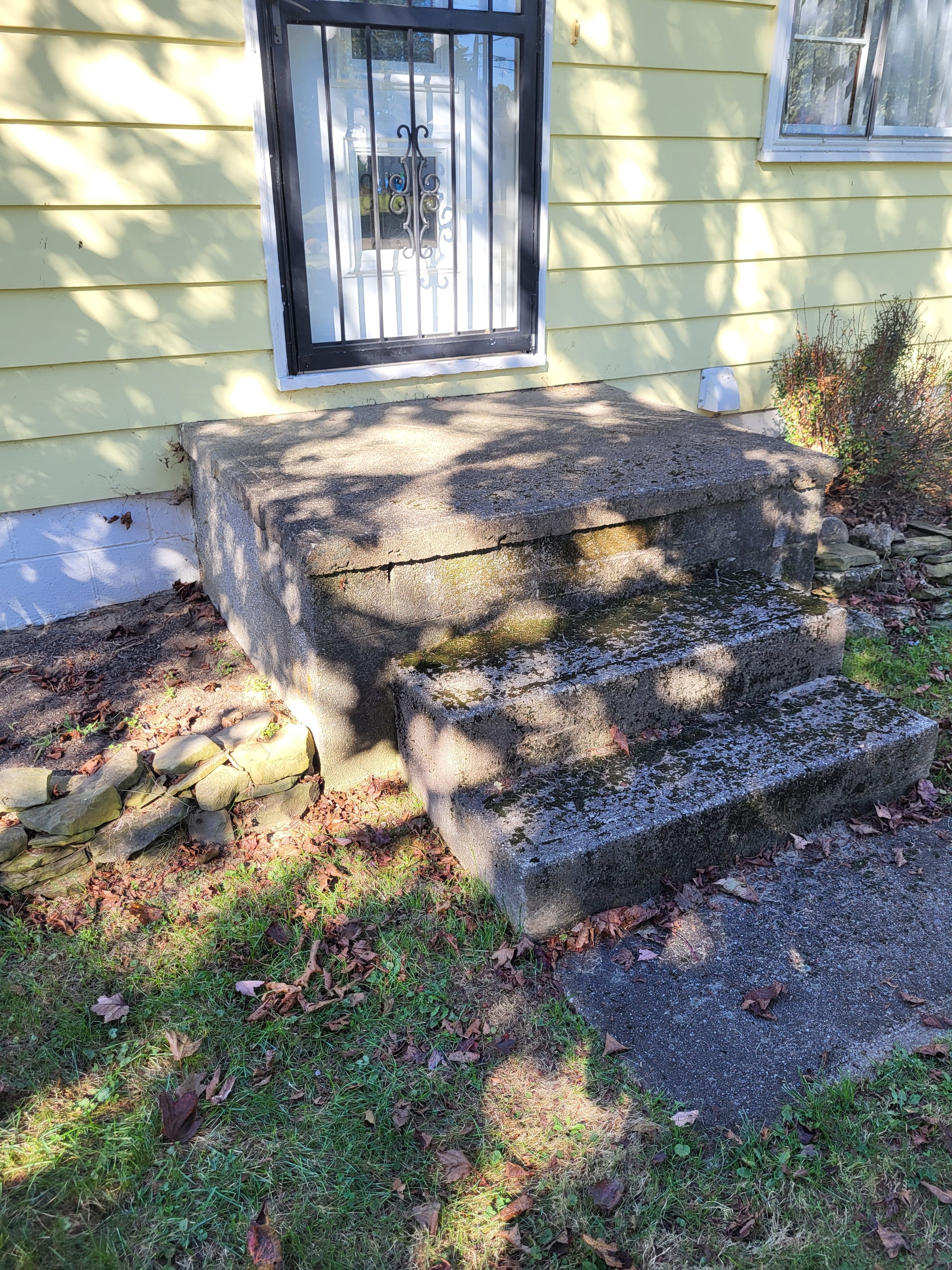 Before Exterior Renovations by DLR. Front Entrance to a Northeastern Ohio home 