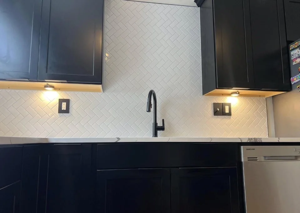 Crown-moulding, Along with Custom Cabinets , 36 inch. Tv Mount & Appliance Installation.