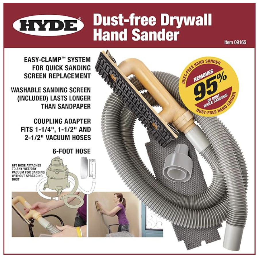 Hand vacuum sander for small drywall repairs and sanding patches