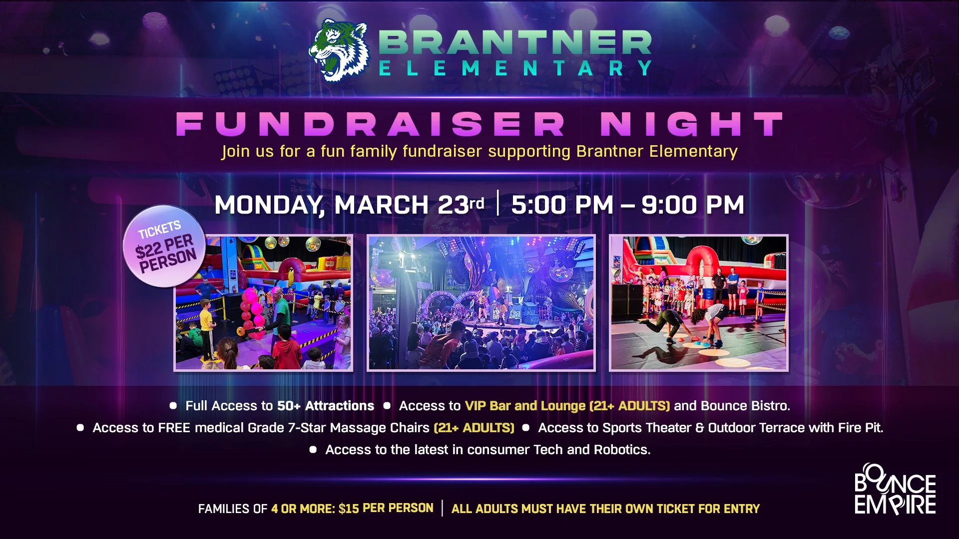 Bounce Empire Brantner Spirit Night Fundraiser