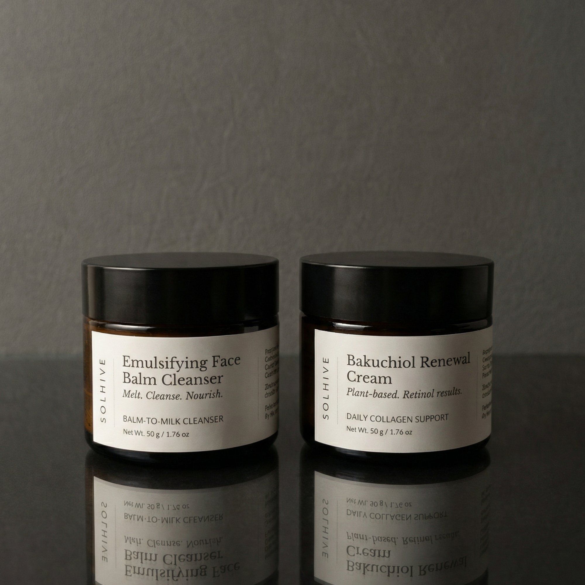 Cleanse + Restore Duo | Emulsifying Face Balm Cleanser + Bakuchiol Renewal Cream