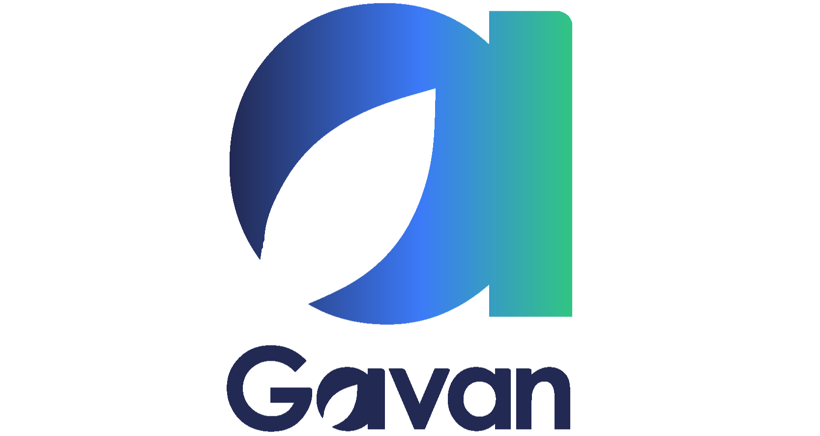Gavan logo with stylized 'G' and leaf design, featuring a gradient from blue to green, and the word 'Gavan' underneath.