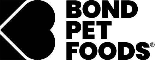 Bond Pet Foods logo with a stylized heart and bold text.