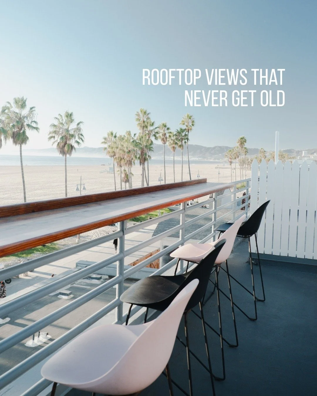 Meet us on the rooftop.
Golden hour views. Ocean breeze.
Just one of the many things that make staying here feel like a dream. 🌴

#stayopen #venicebeach #podhotel #losangeles