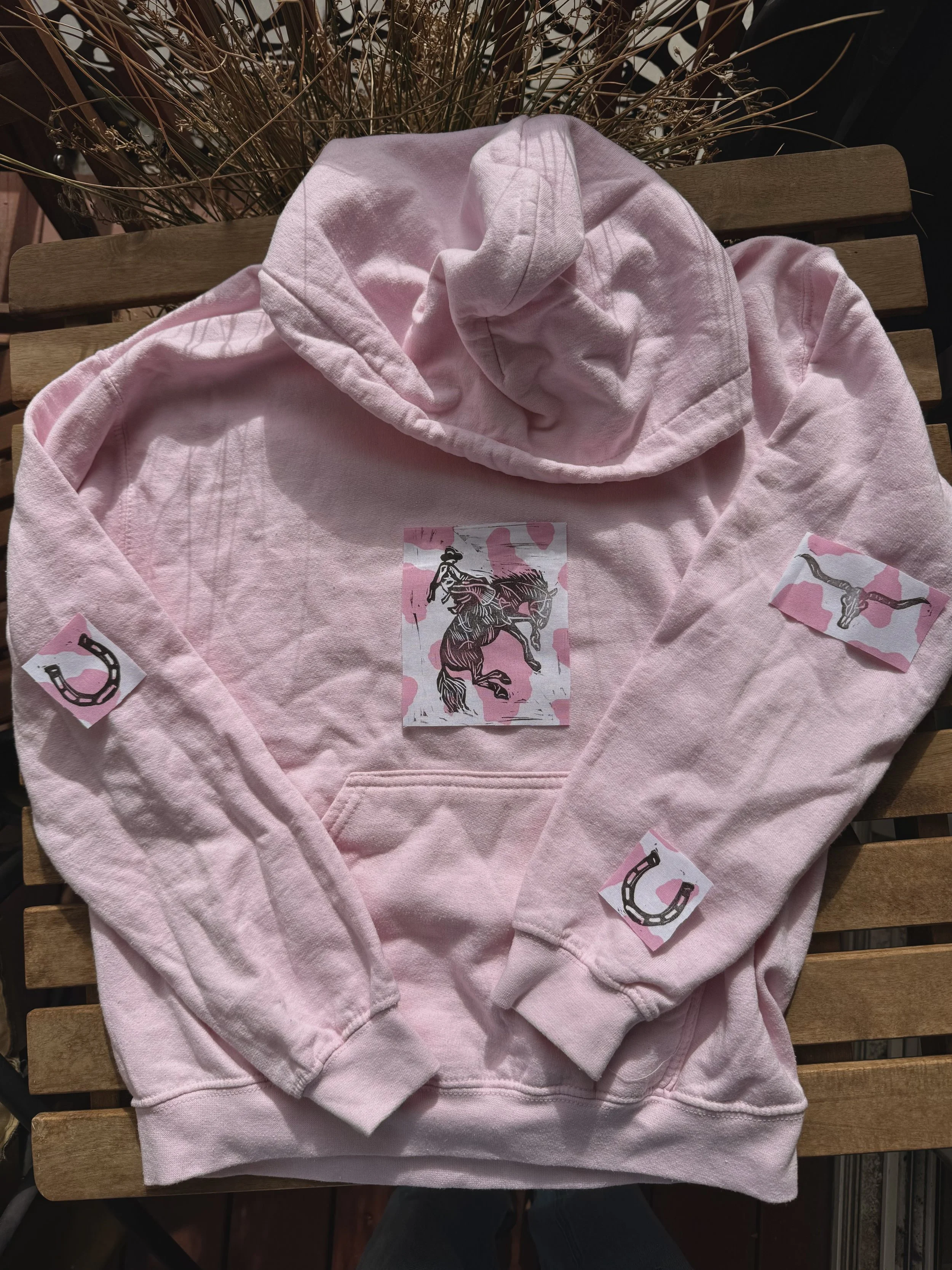 pink cow print patchwork