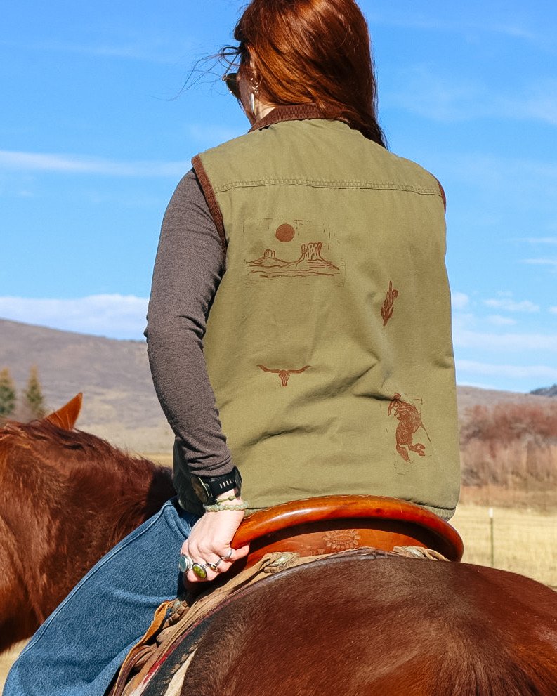 desert cowboy wrangler vest