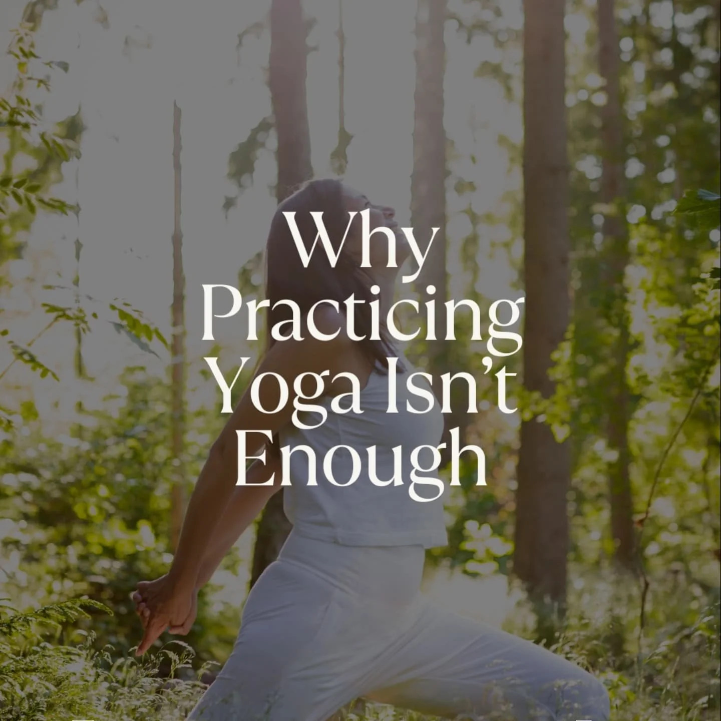 Why Practicing Yoga isn&rsquo;t Enough

Don't get me wrong! I love yoga. Not only am I practicing it myself, but I have also taught yoga in various settings. I am forever grateful to everyone who discovered and passed on these sacred practices.

Yet,