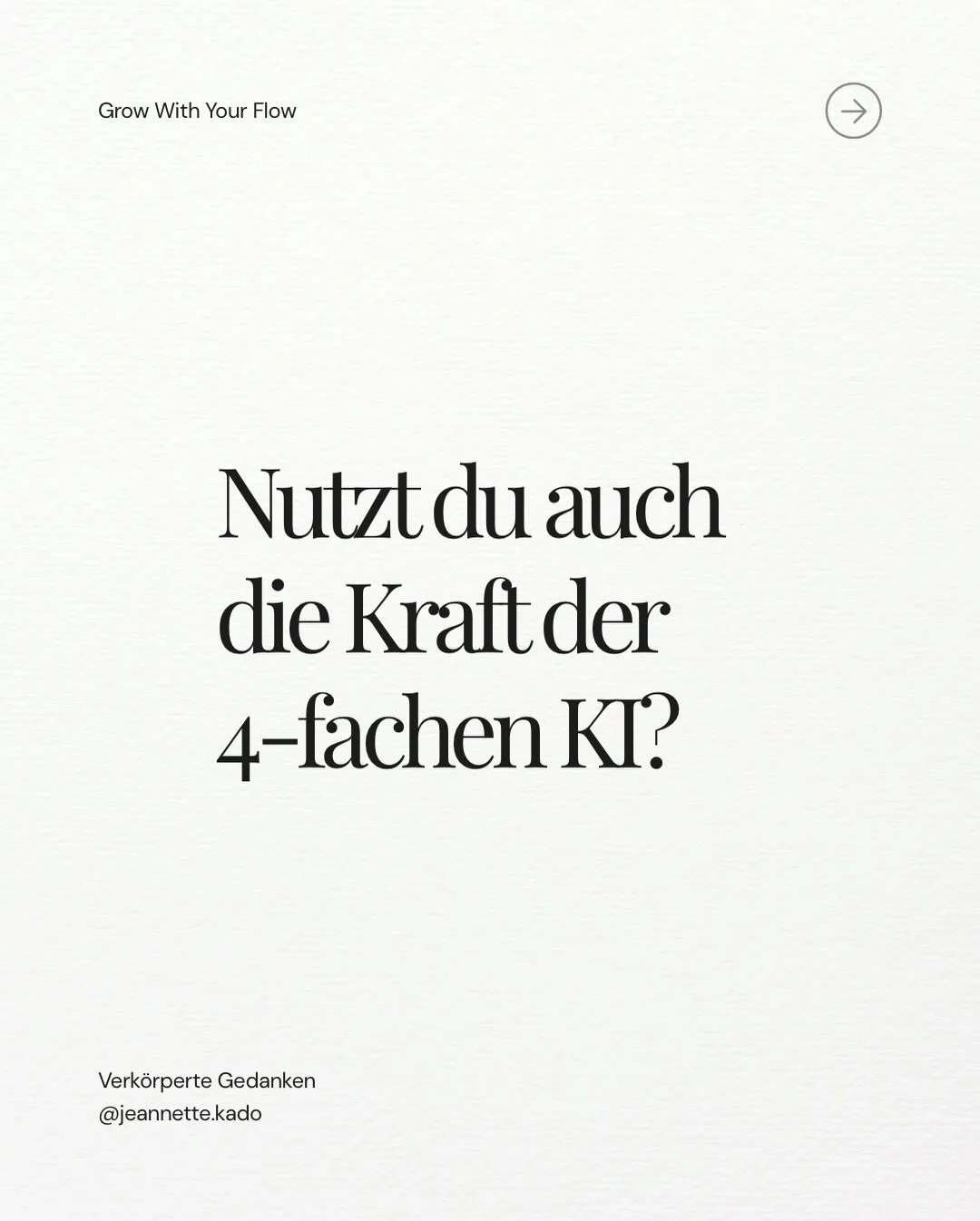 Wir sprechen viel &uuml;ber k&uuml;nstliche Intelligenz.
Und vergessen dabei, dass sie nur eine von vier ist.

Dein K&ouml;rper sp&uuml;rt.
Dein Kopf ordnet.
Der Kosmos gibt Richtung.
KI macht sichtbar.

Selbstf&uuml;hrung entsteht nicht durch mehr I