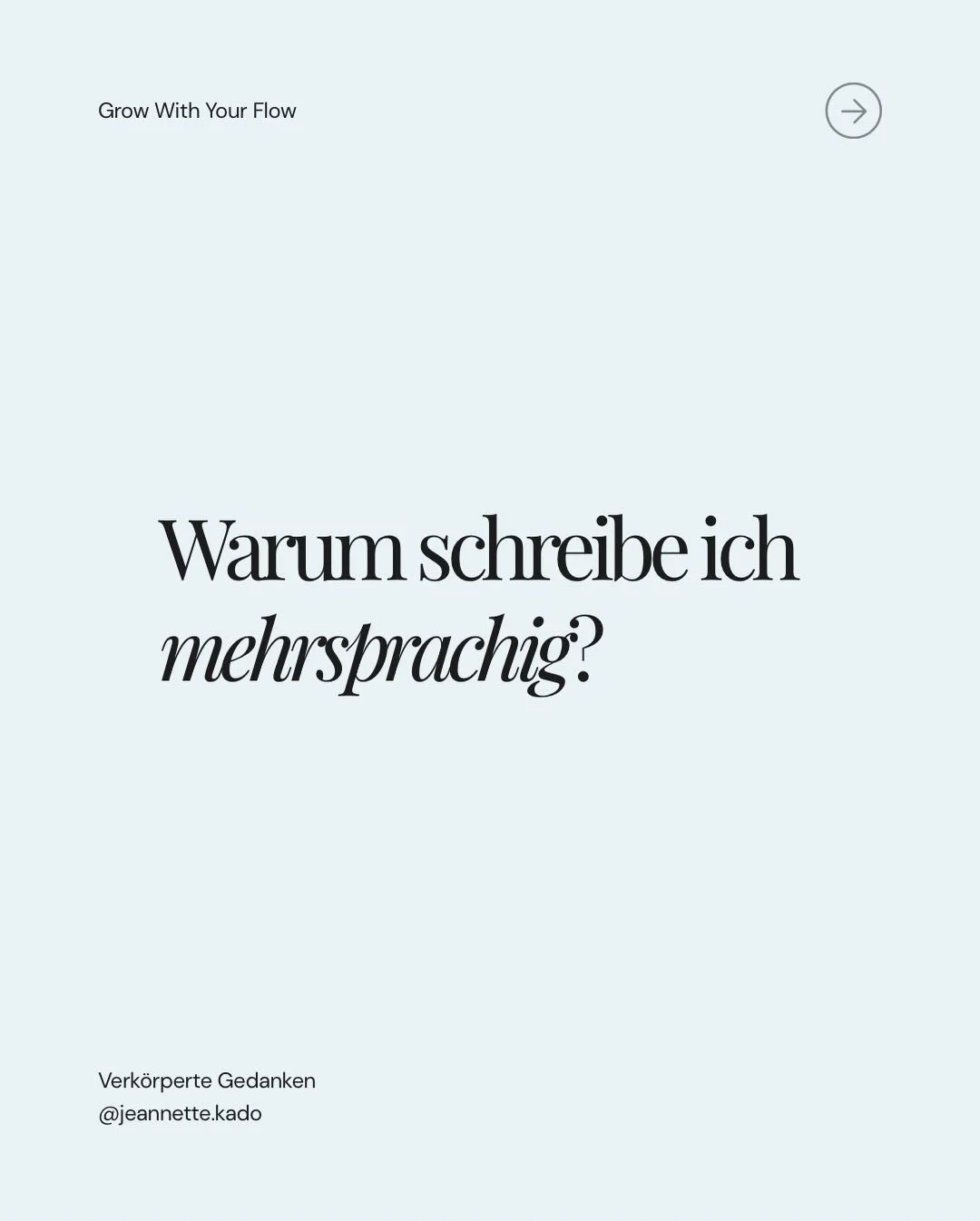 Ich schreibe mehrsprachig, weil es sich so zeigt.
Manche Worte tragen nur in einer Sprache.
Und manchmal entsteht ein Wort &uuml;berhaupt erst, wenn ich beginne zu sp&uuml;ren.

Vielleicht kennst du das.

#sprache #embodiment #innererraum #resonanz #