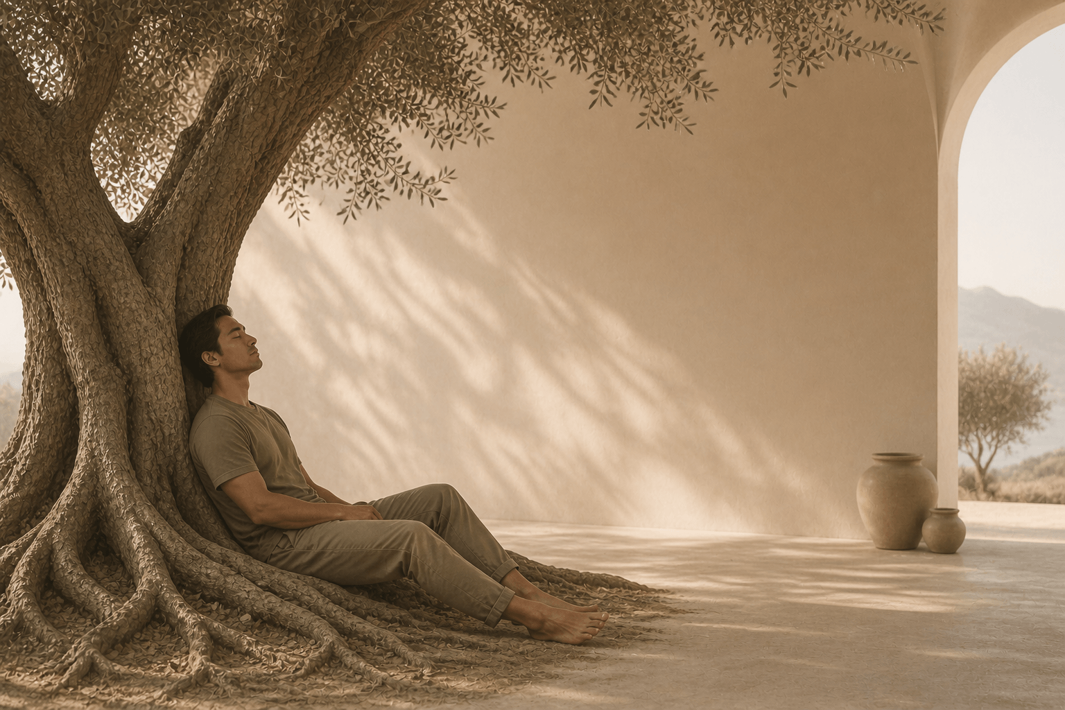 man laying in restorative pose