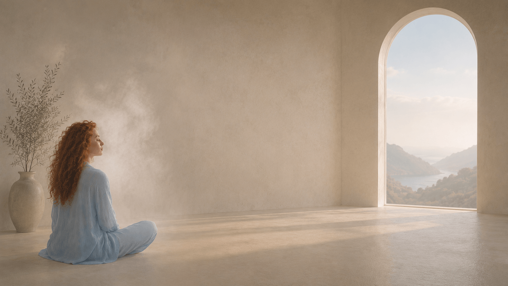 woman dreaming sensing the future