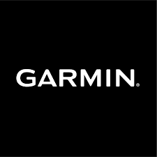 Garmin logo on a black background