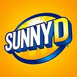 Sunny D logo on an orange background.