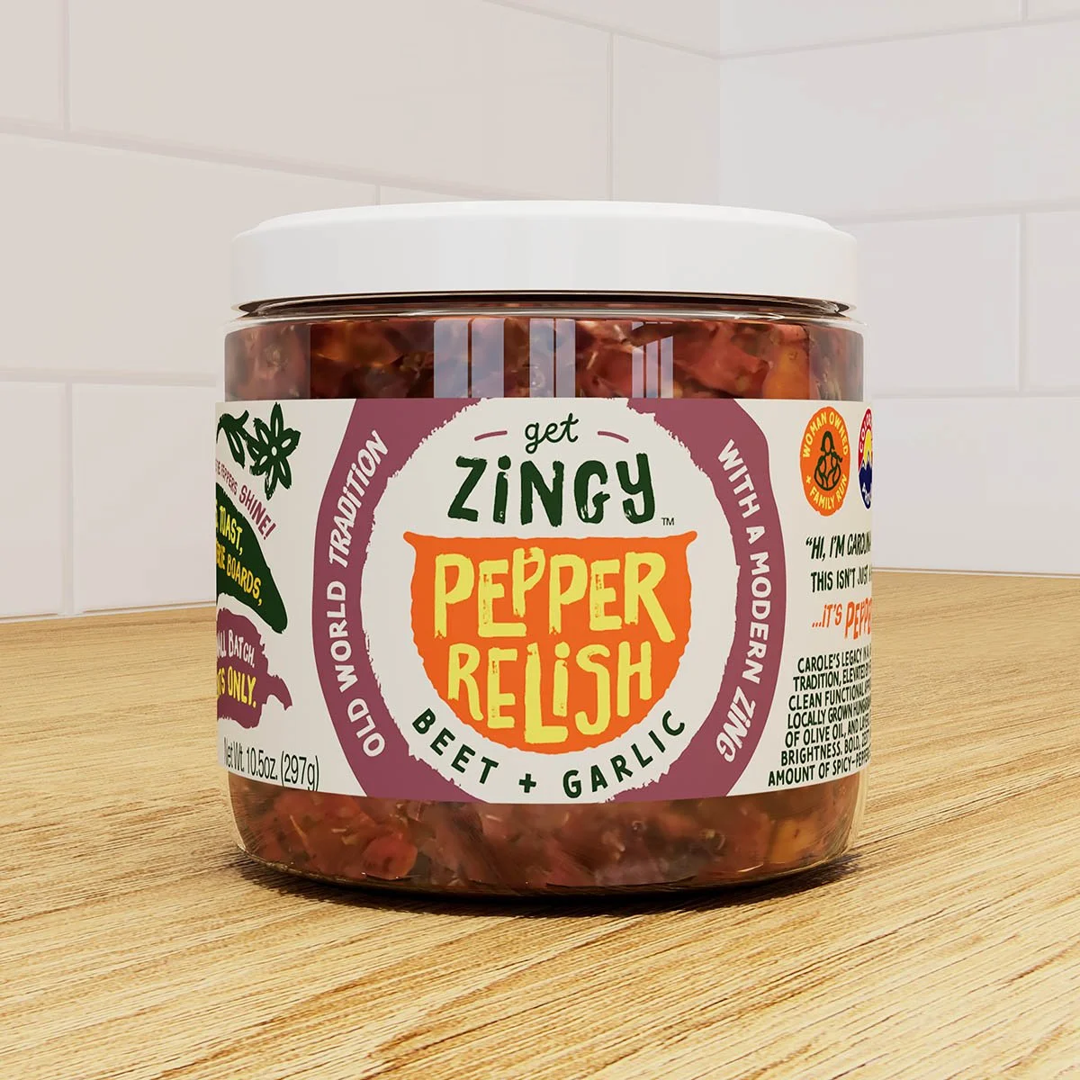 Beet + Garlic Pepper Relish