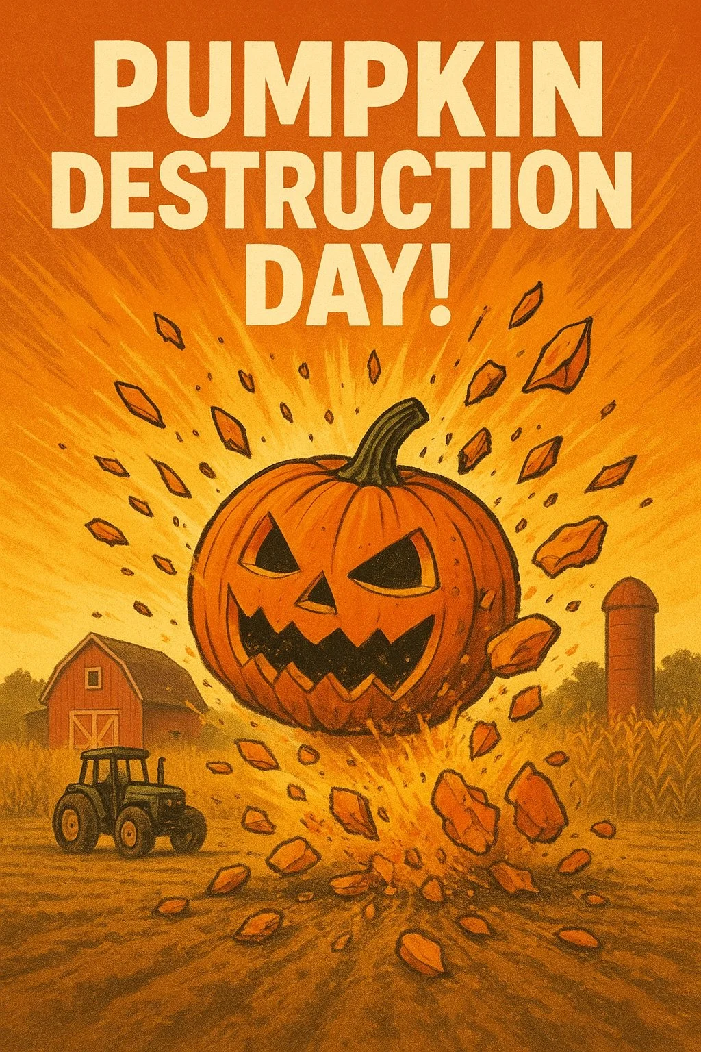 Pumpkin Destruction Day –Kickoff to the Christmas Light Spectacular!