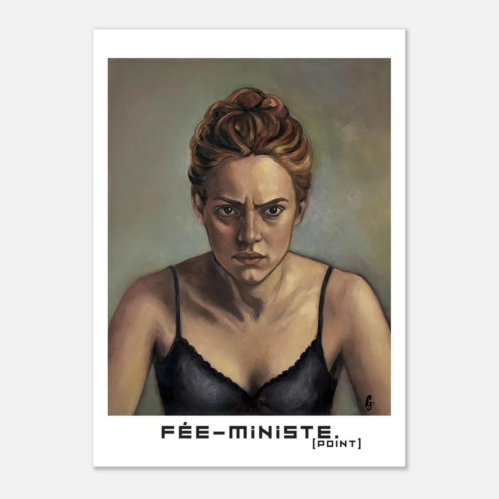 Poster d'art féministe : Fée-ministe (Colère)