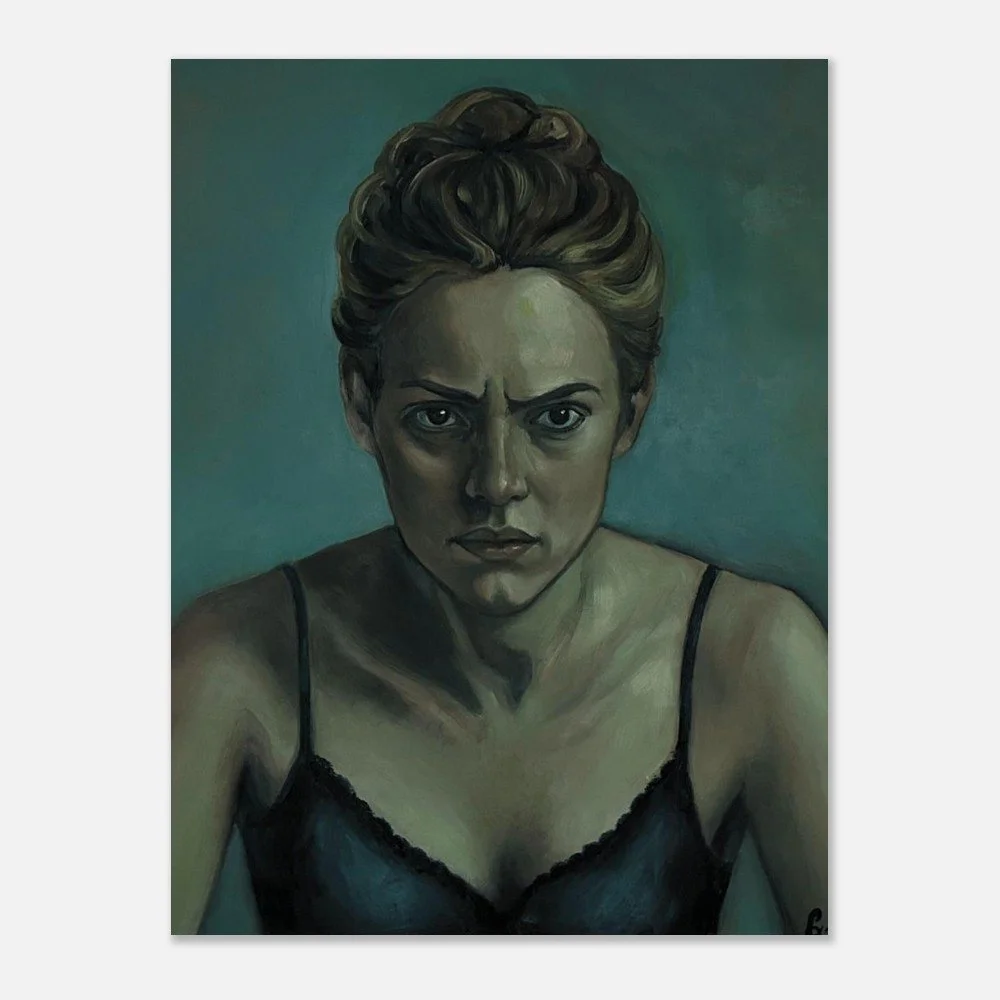 poster art feministe portrait de femme colère