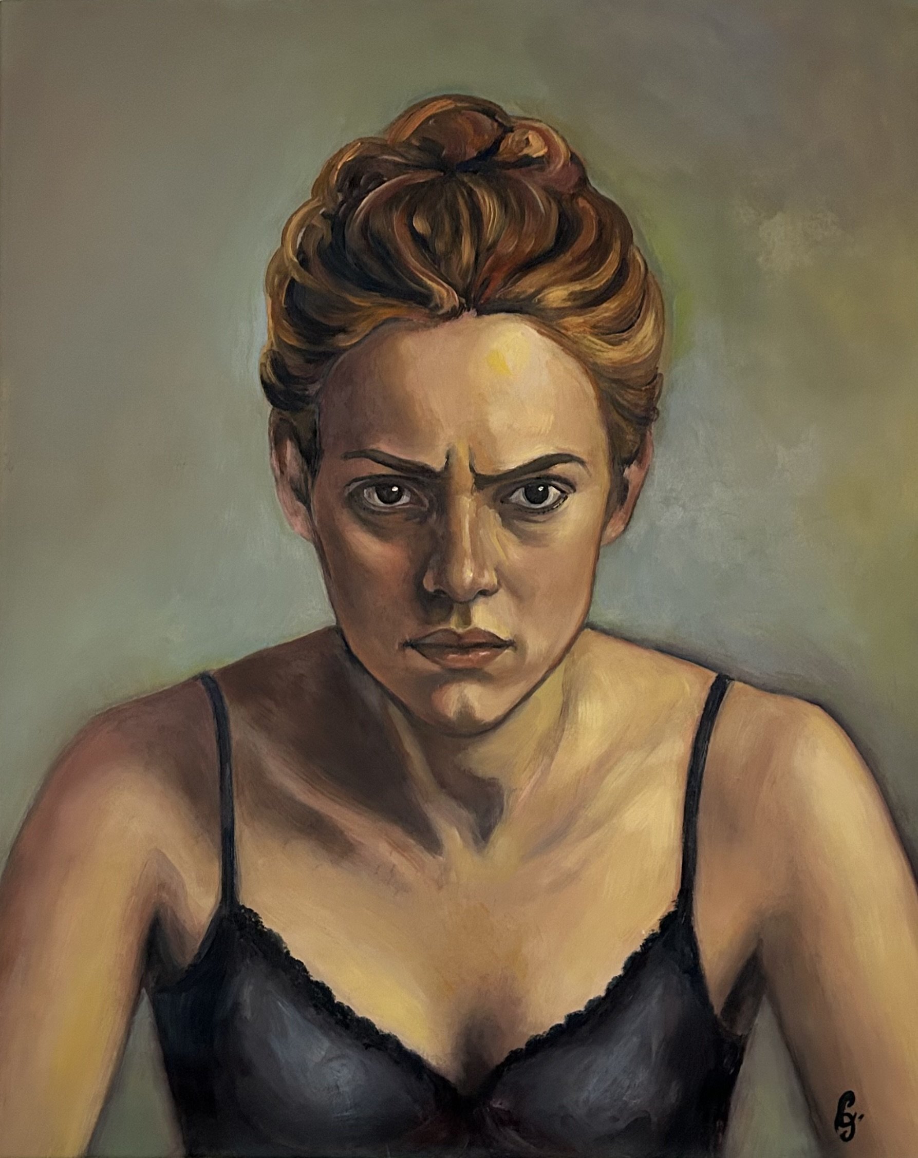 Femme en colère, portrait peinture féministe