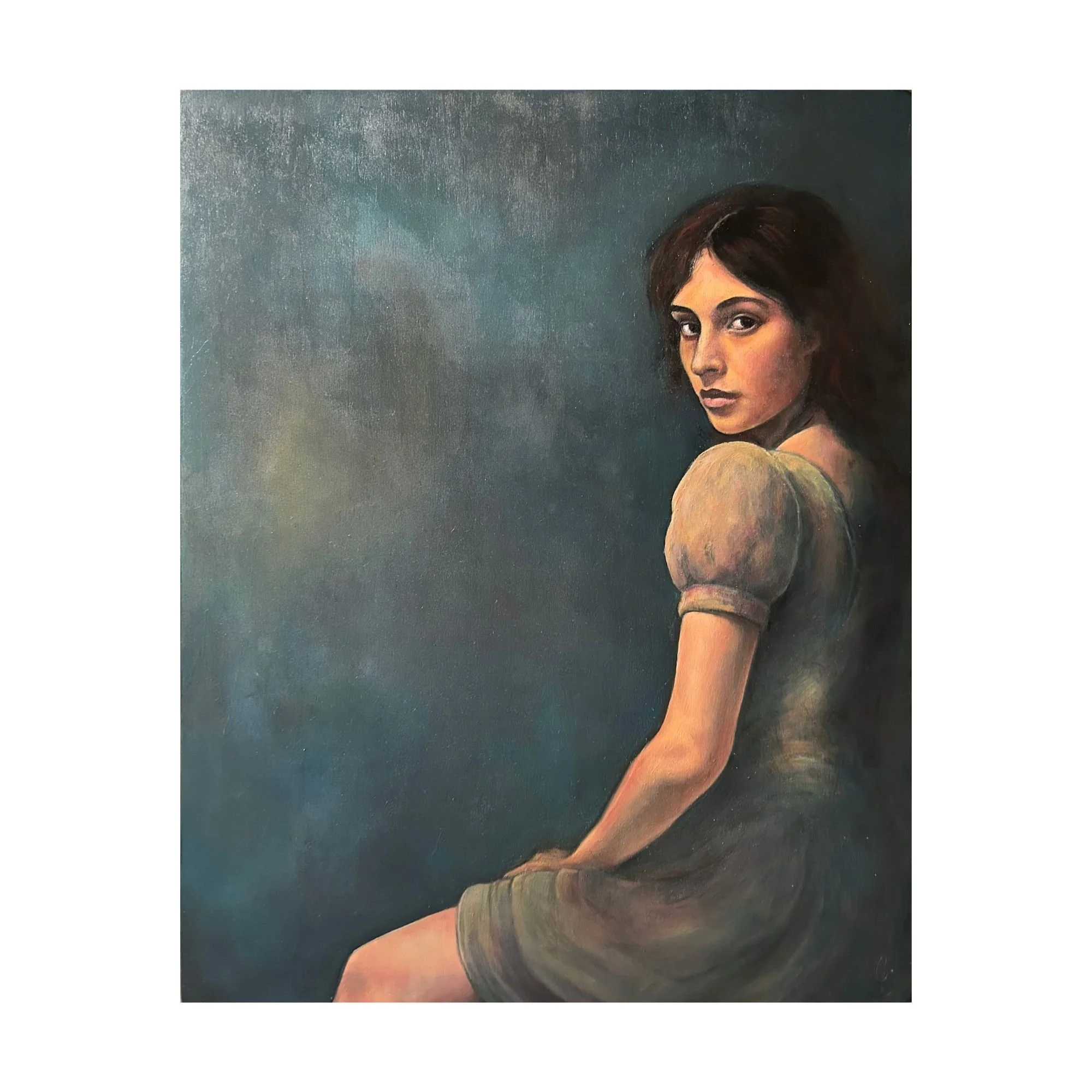 portrait de femme dans la nuit intrus