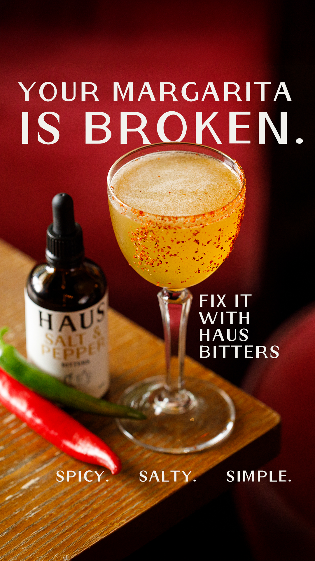 HAUS Bitters | Salt & Pepper | Fix your Spicy Marg