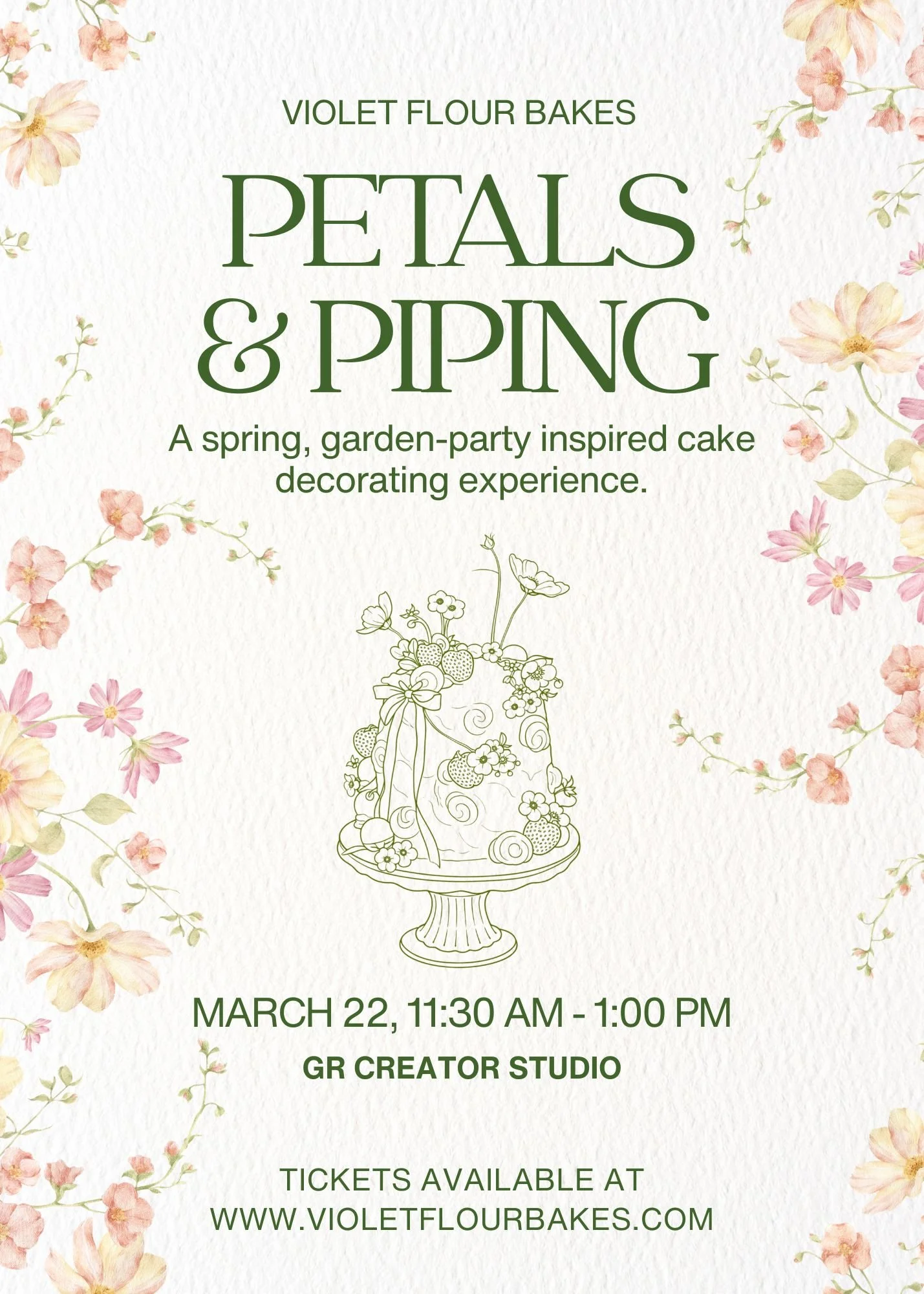 Petals & Piping; A Cake Decorating Garden Party