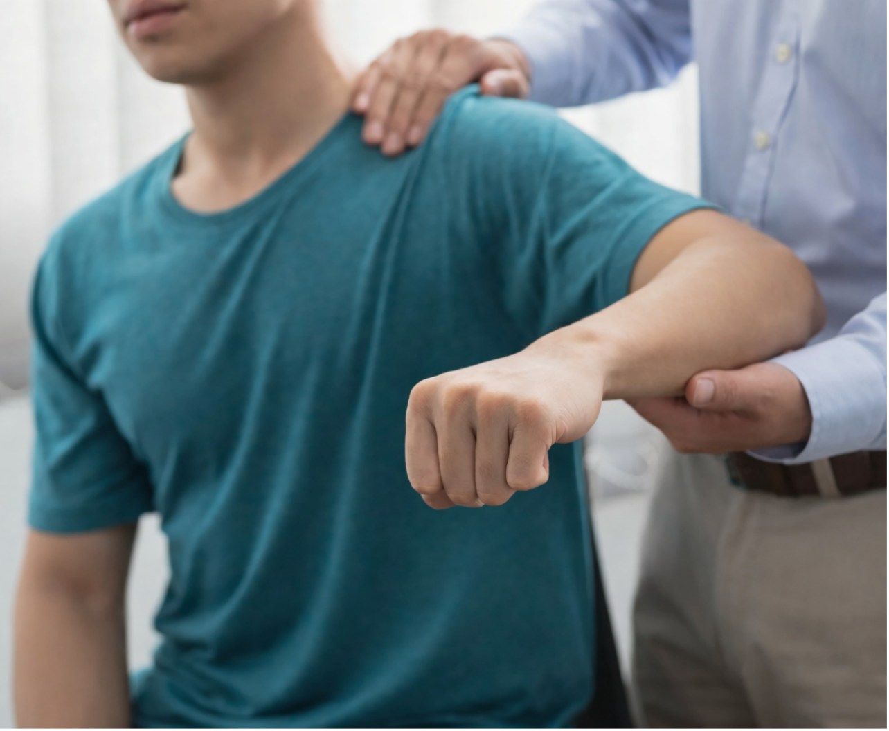A healthcare professional performing a physical exam on HIPAA compliant medical billing services team member