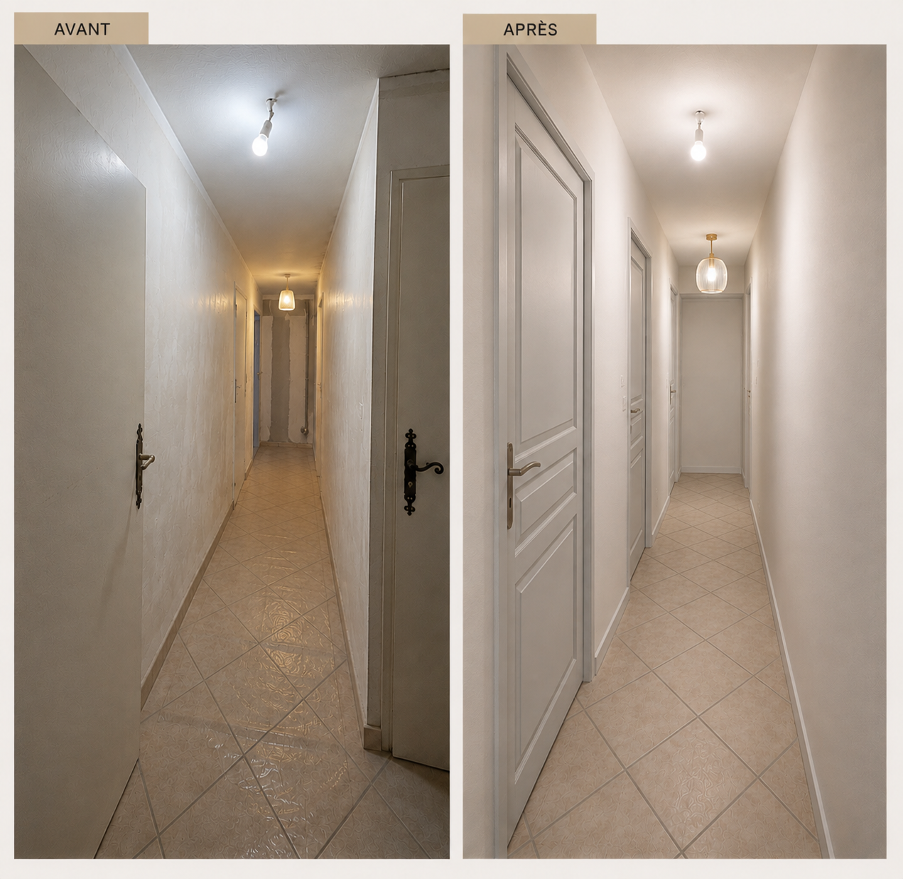 AVANT / APRES Couloir 