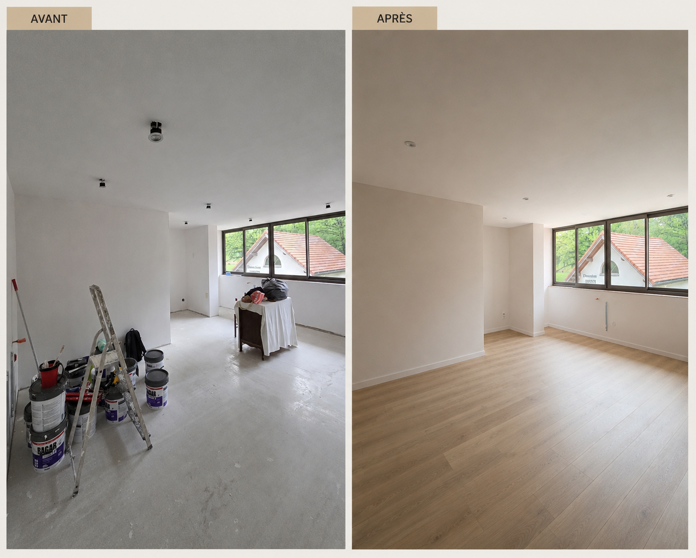 AVANT / APRES Chambre principale 
