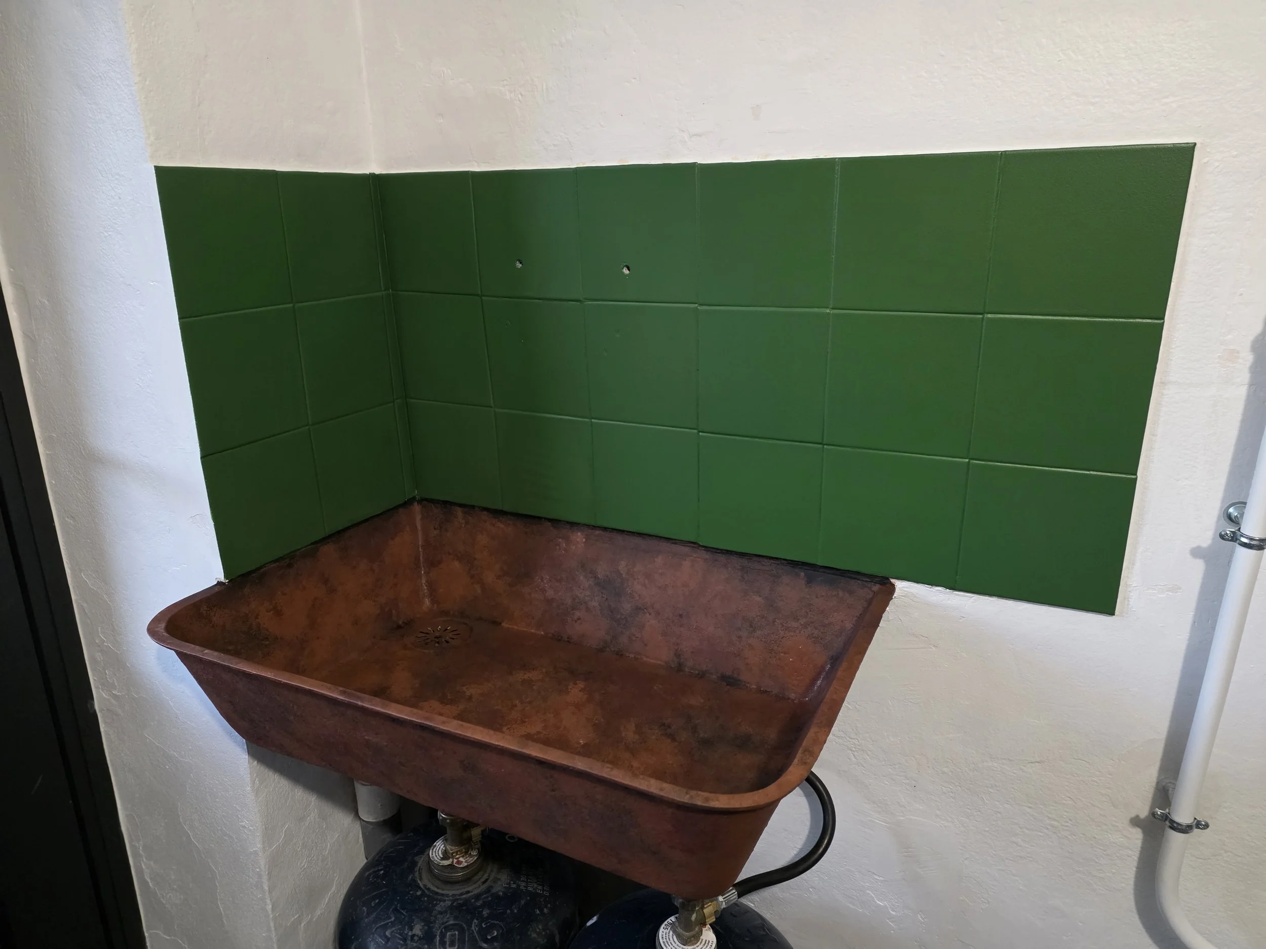 Décoration sur mesure - évier immitation patine rouillée