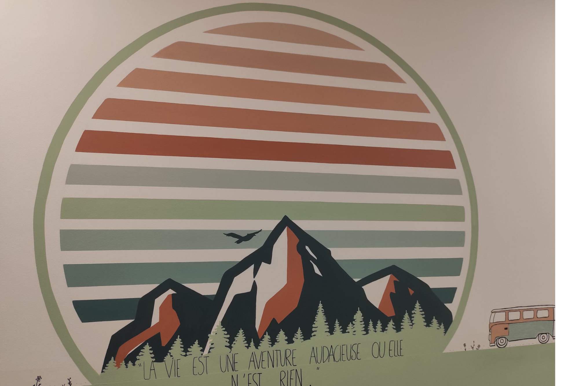 Décor mural graphique — Espace professionnel