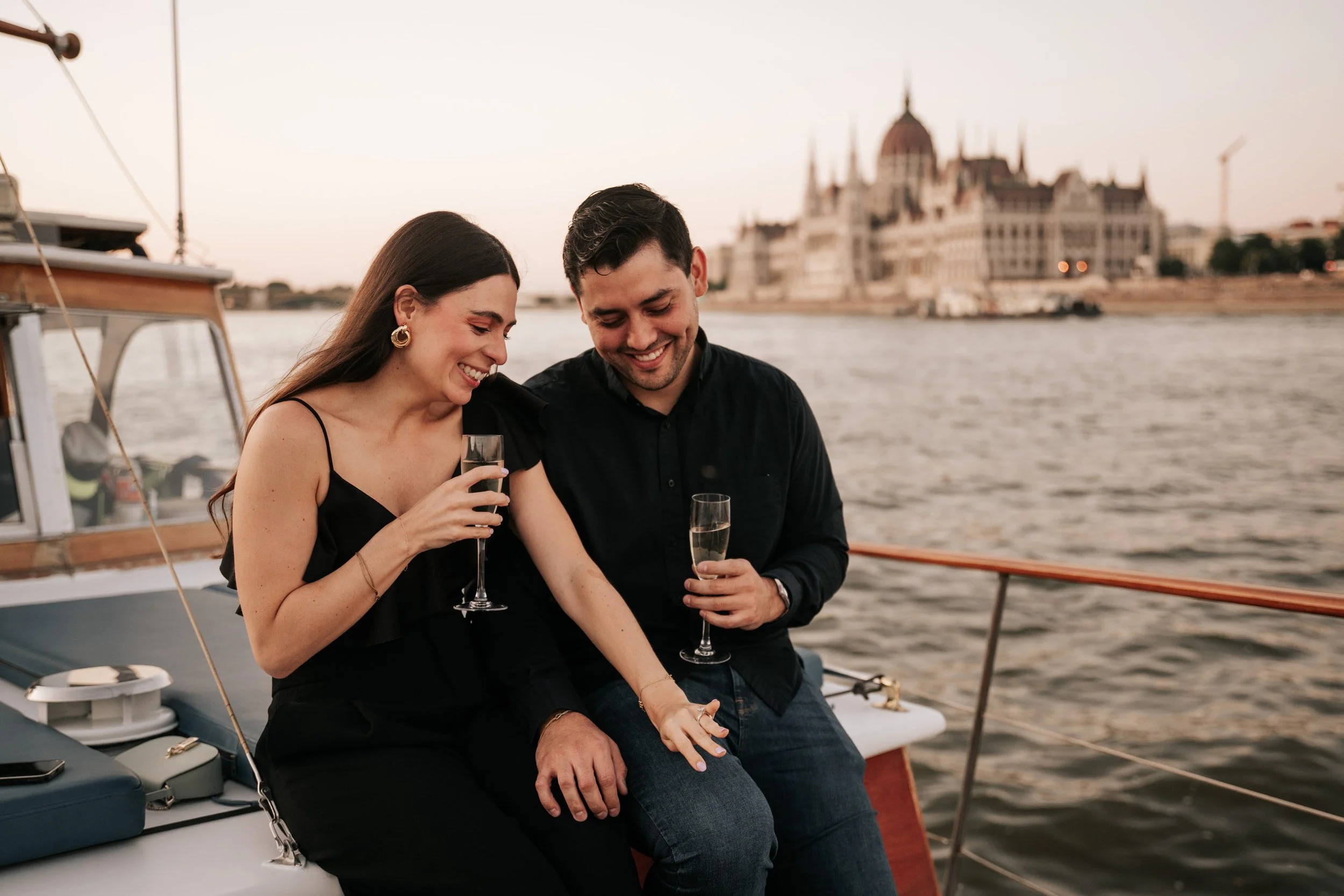 Private Yacht Budapest Elopement Shoot