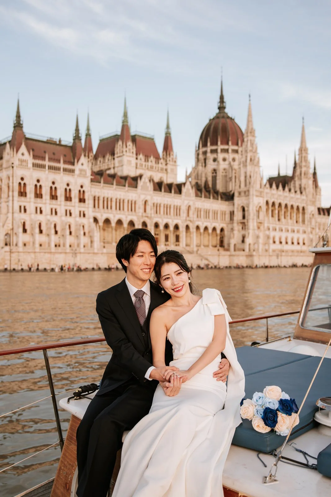 Private Yacht Sunset Engagement for pre-wedding photoshoot