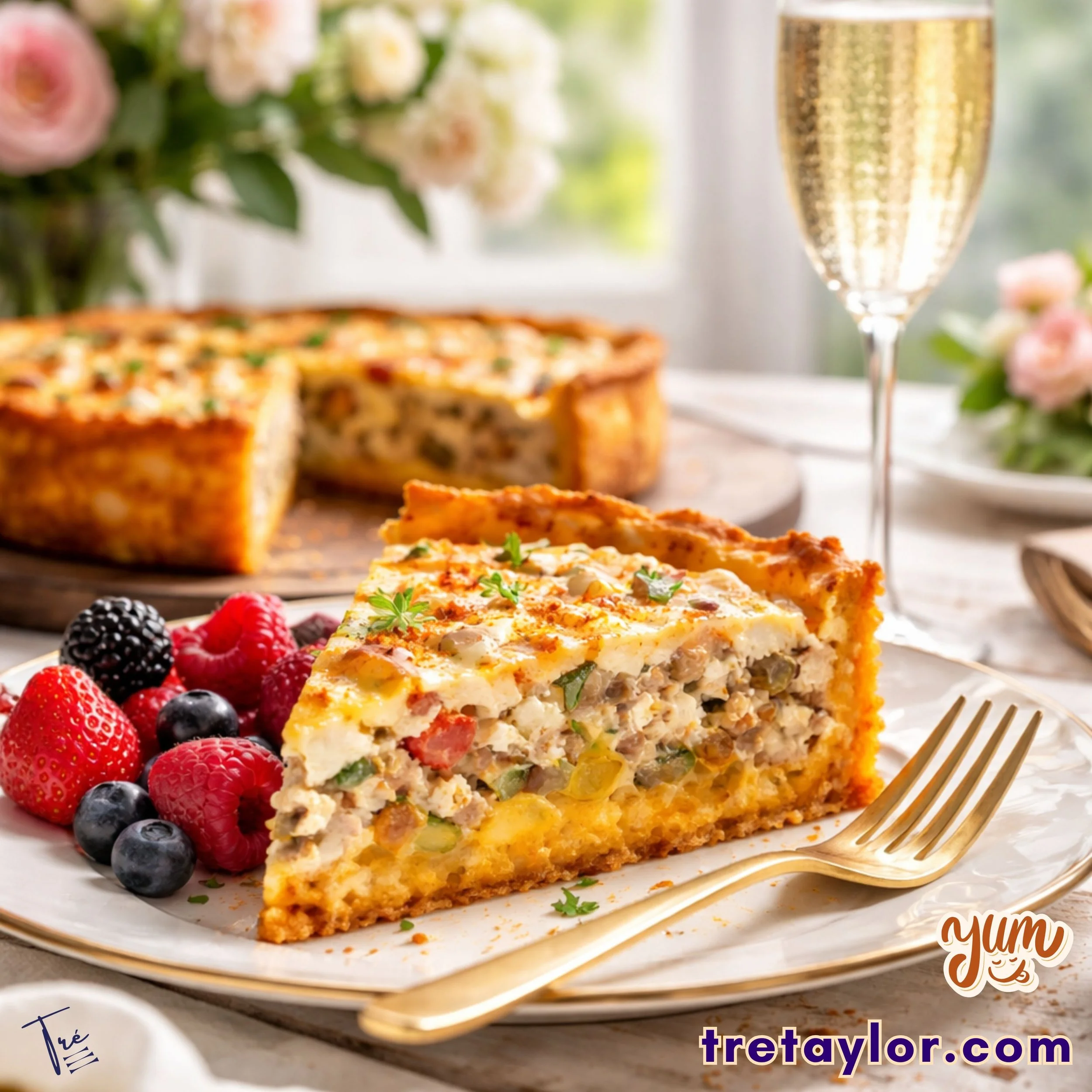 🥧 French Farmhouse Sweet Potato Quiche