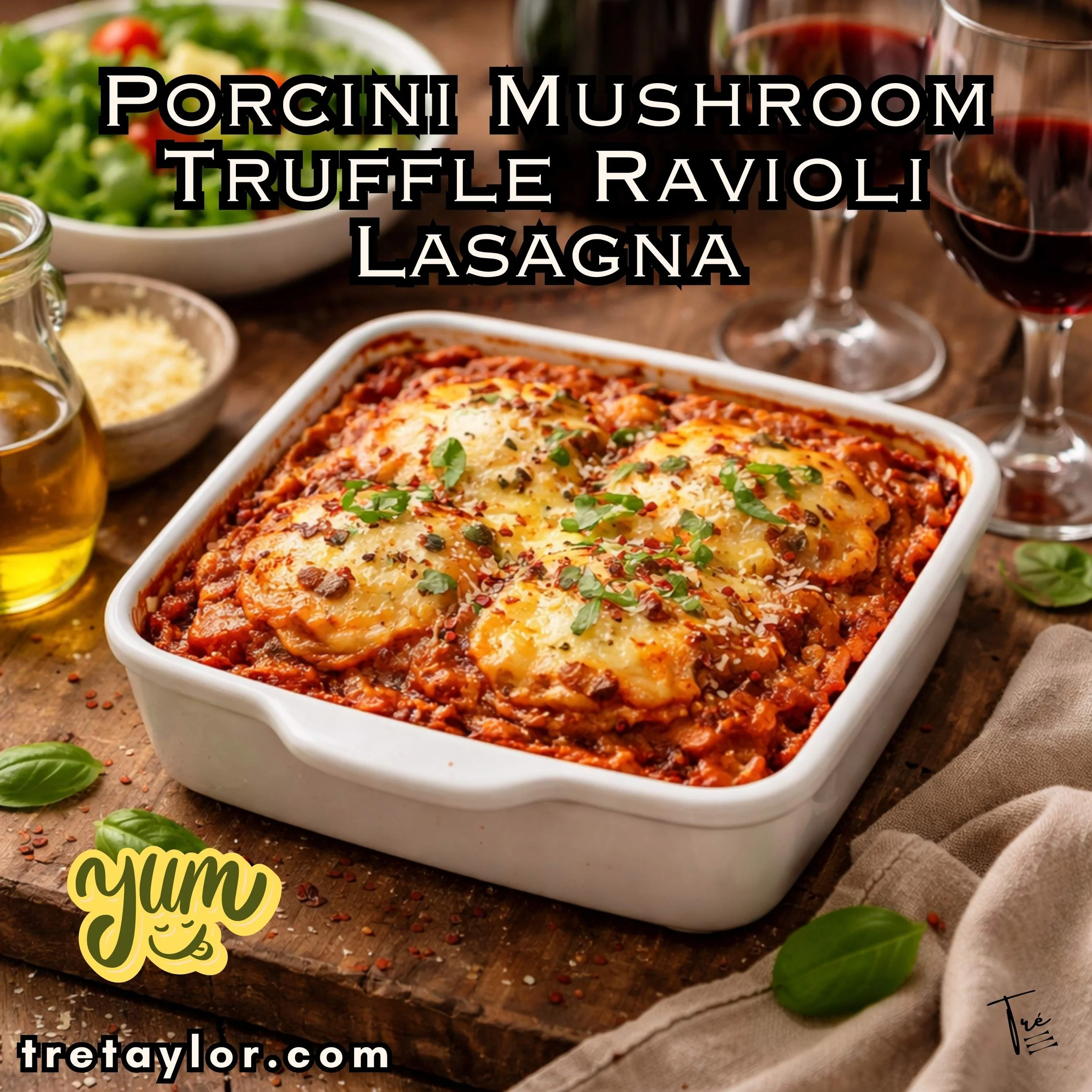 🎶 Trader Joe’s Easy - Porcini Mushroom Truffle Ravioli Lasagna