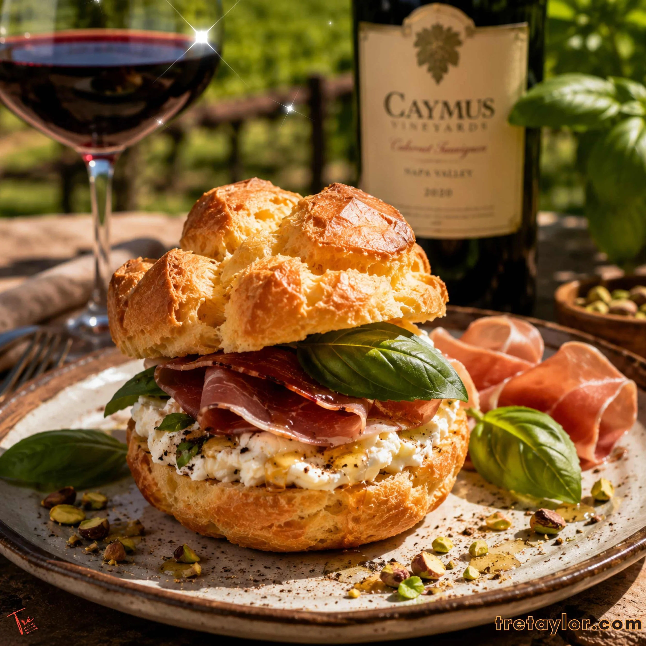 🍷 Prosciutto, Goat Cheese &amp; Basil Profiterole