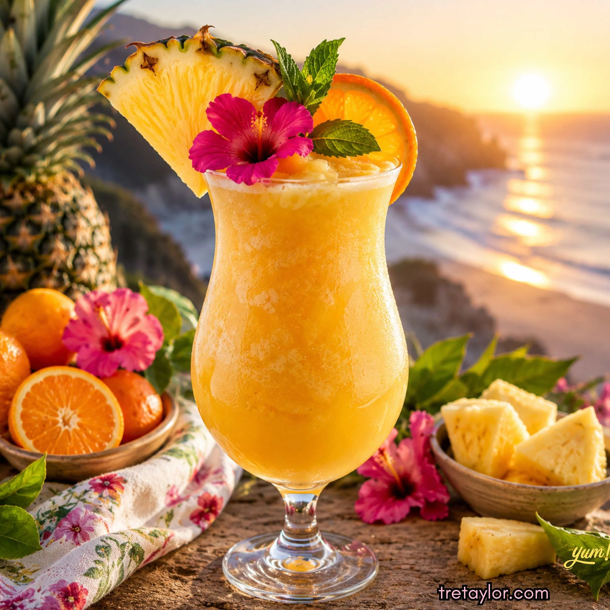 🍍 Pacifica Sunset Freeze: A Frozen Mocktail for Grown-Ups