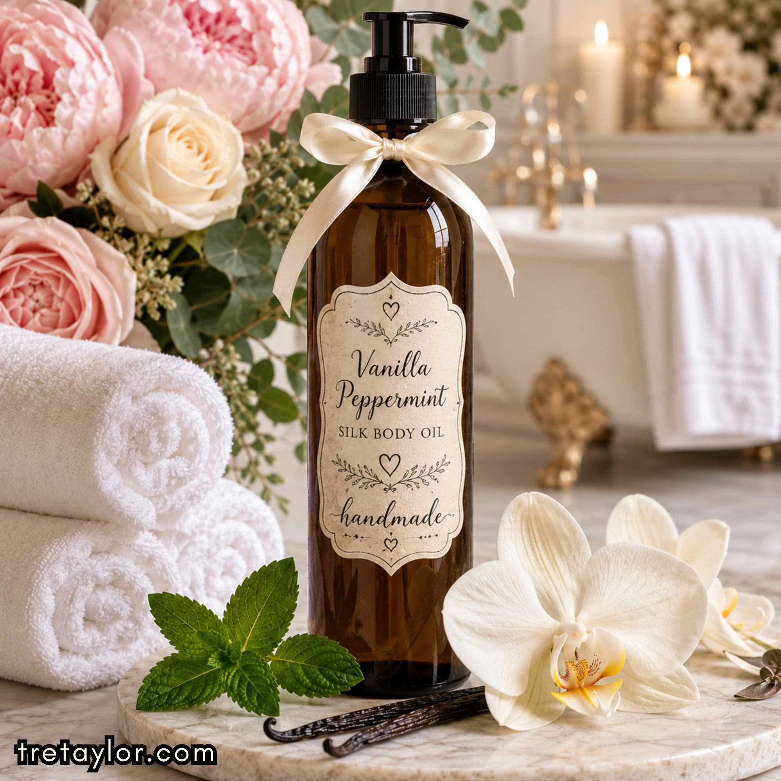 🌿 Vanilla Peppermint Silk Body Oil