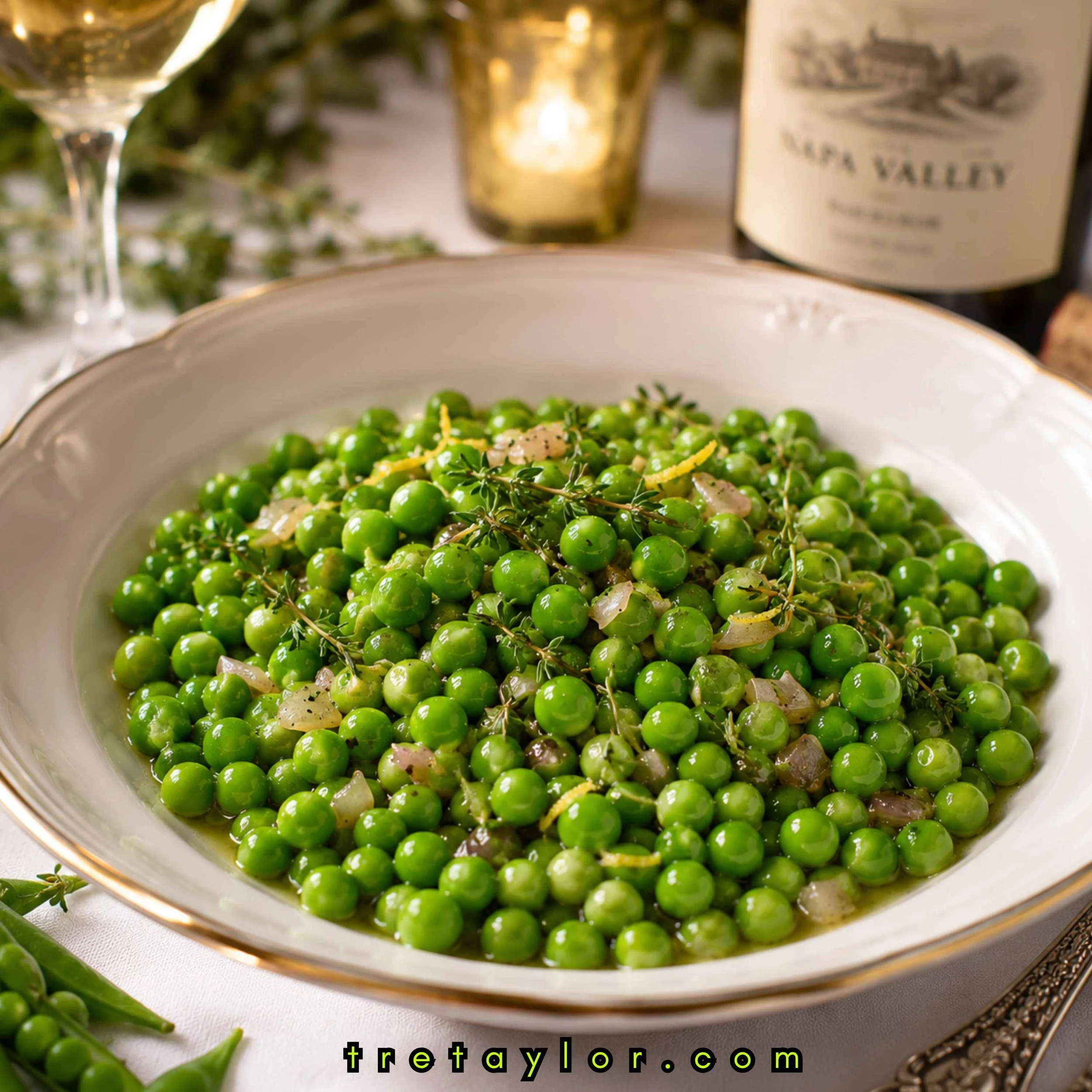 🌿 Napa Valley Butter-Braised English Peas