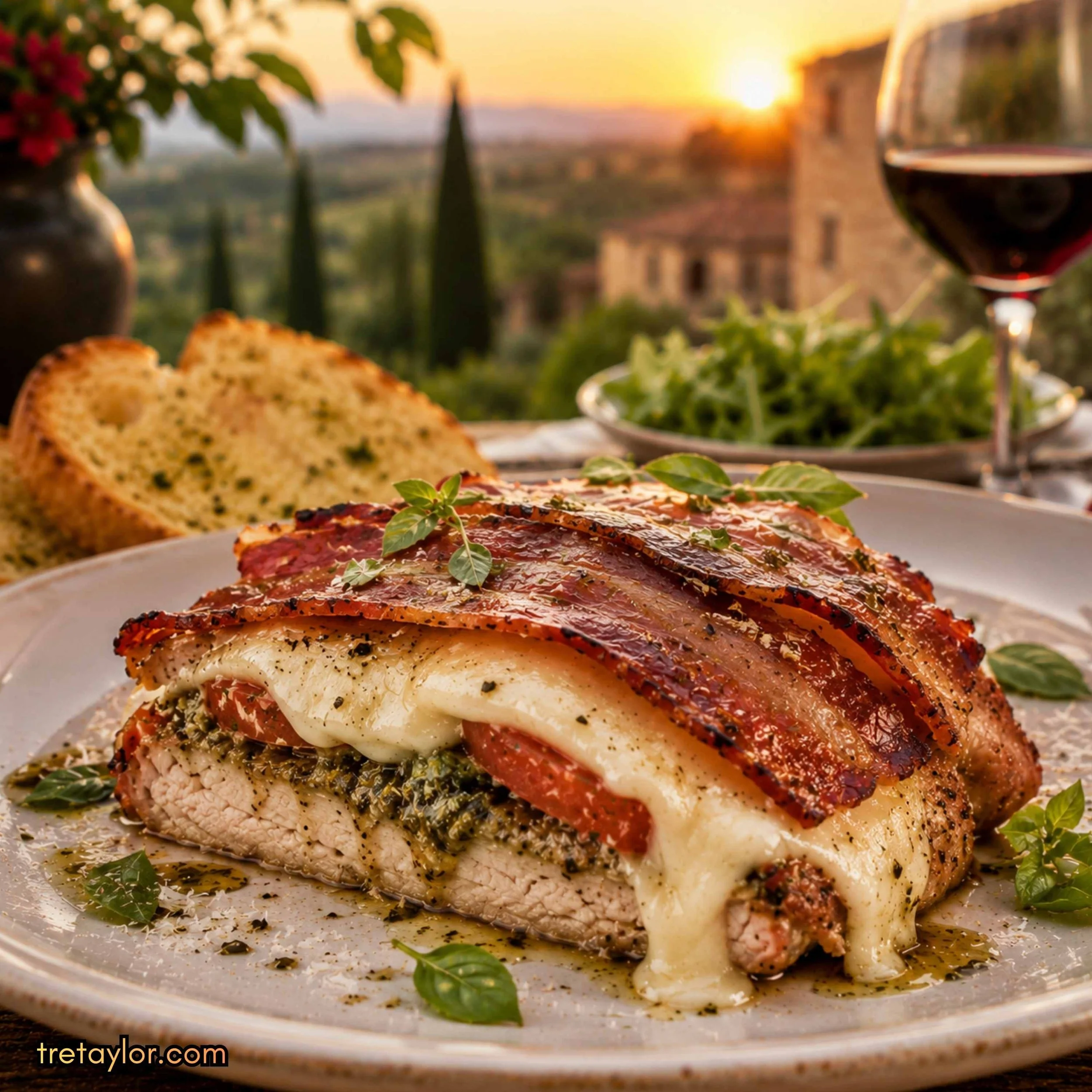 Tuscan Garden Stuffed Pork Tenderloin