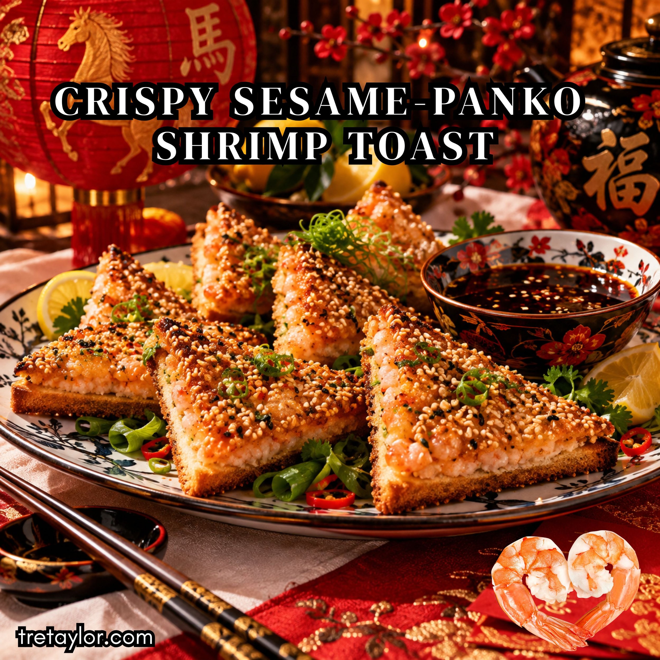 🍤 CRISPY SESAME-PANKO SHRIMP TOAST 
